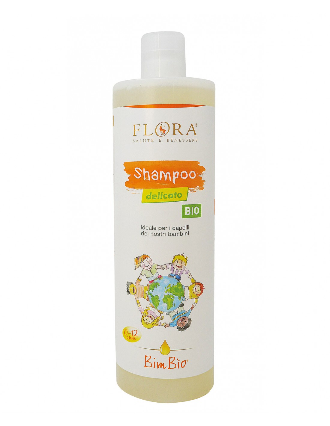 Shampoo Delicato BimBio, con oli essenziali puri 100%.