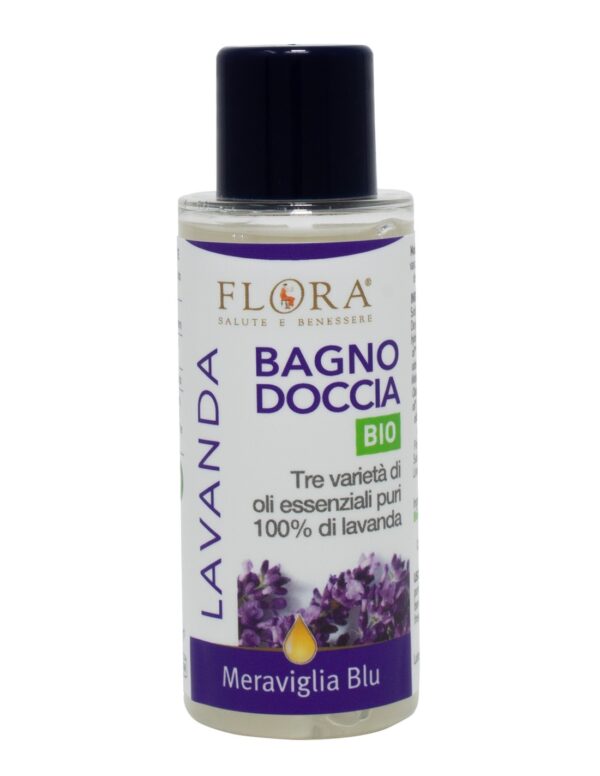 bagnodoccia blu alla lavanda con olio essenziale